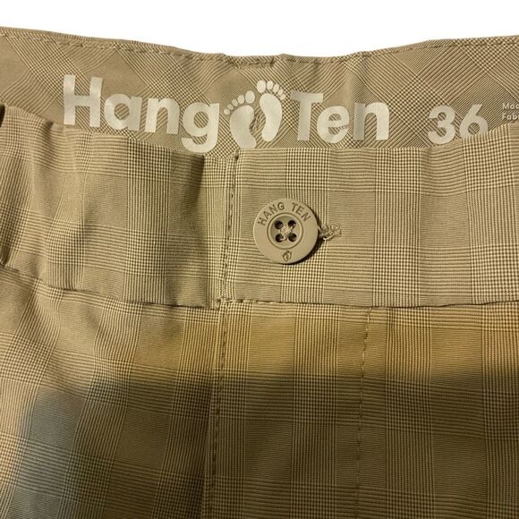 Hang Ten Flat Front Tan Shorts Casual Essential - Picture 5 of 12